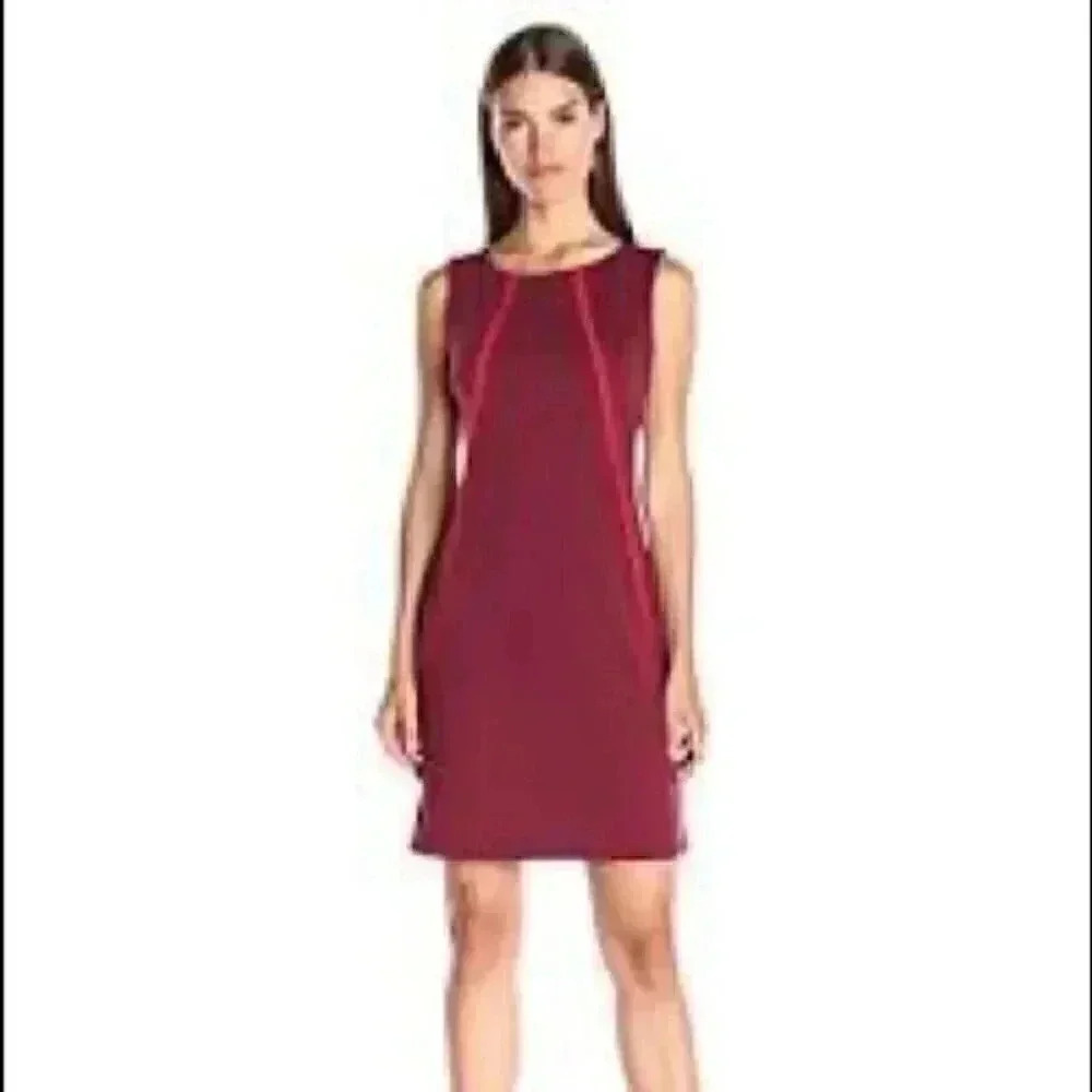 NWT Tommy Hilfiger red sheath sleeveless dress 10